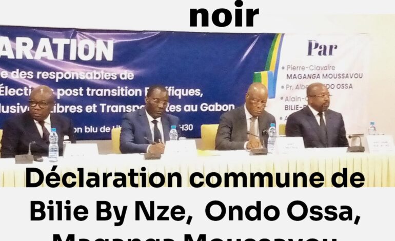 Gabon/ Quatre Leaders Politiques Exigent des Réformes Urgentes au CTRI