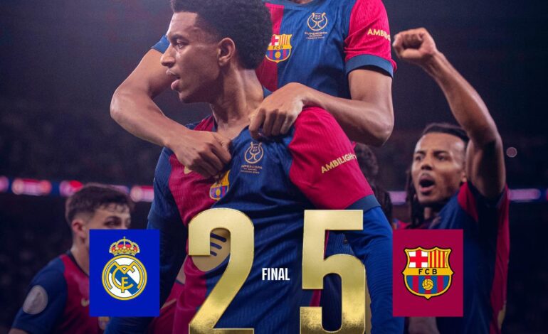 Le FC Barcelone triomphe en Supercoupe d’Espagne face au Real Madrid (5-2)