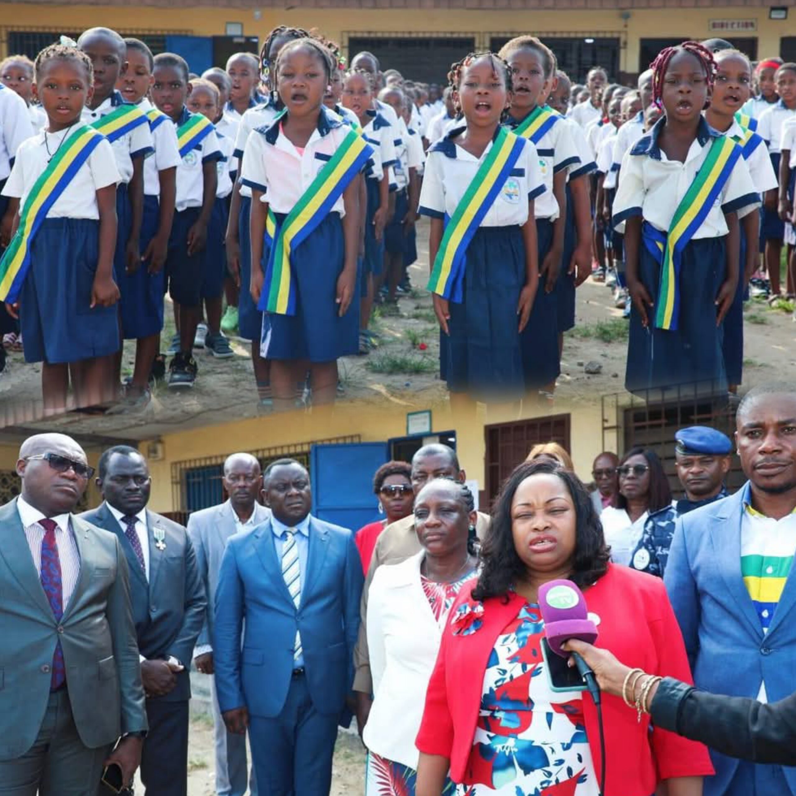 Levée des couleurs à l’école publique de Mont-Bouet 2 : Une tradition honorée avec la visite de la ministre d’État
