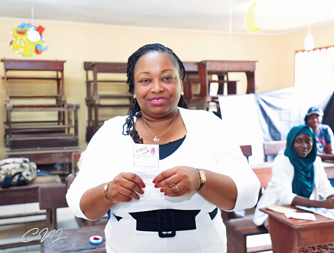 Gabon / Élection Présidentielle : Camélia Ntoutoume Leclercq a accompli son devoir civique à Nfoulayong