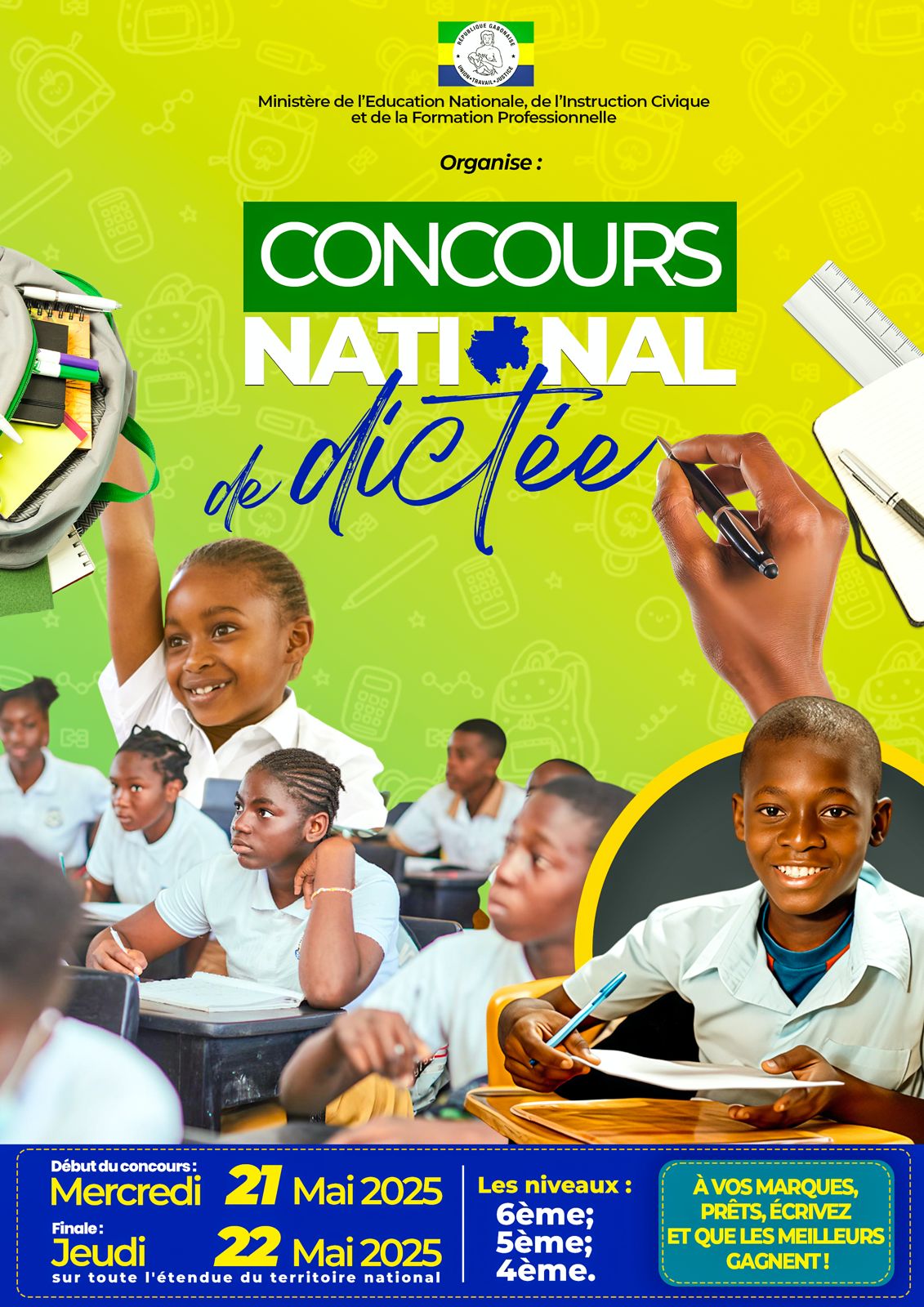 Gabon : Le Ministère de l’Éducation Nationale lance le Concours National de Dictée