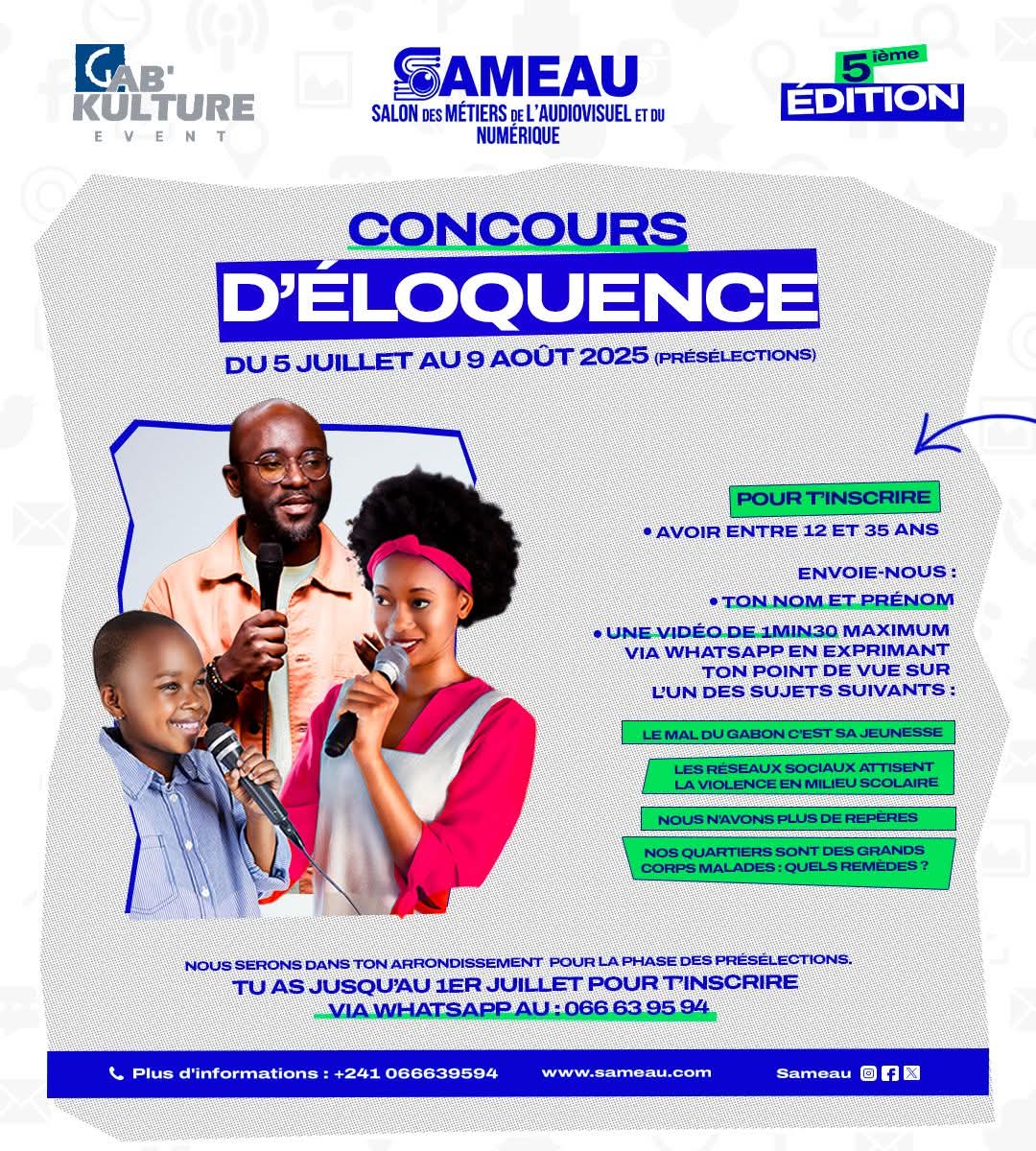 SAMEAU 2025 : Un concours d’éloquence inédit pour faire entendre la voix des jeunes