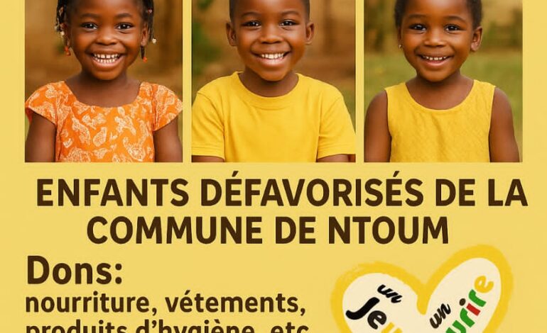 Collecte de dons pour les enfants défavorisés de Ntoum : une initiative de l’association « Un Jeune, Un Sourire »