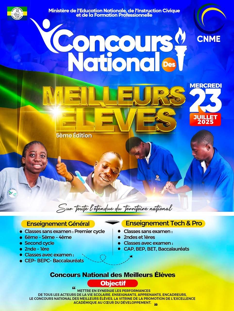 5e édition du CNME : le Ministère de l’éducation nationale célèbre les meilleurs élèves à travers le pays