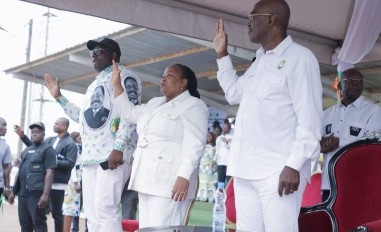 Ntoum en liesse pour accueillir le Président Blaise Louembe : une mobilisation historique des militants du PDG
