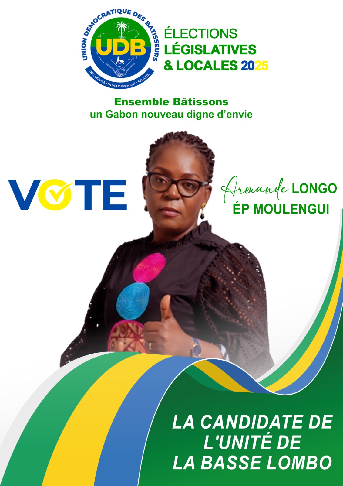 Gabon/Élections législatives 2025 : Armande Longo épouse Moulengui, l’espoir de l’unité à la Basse Lombo