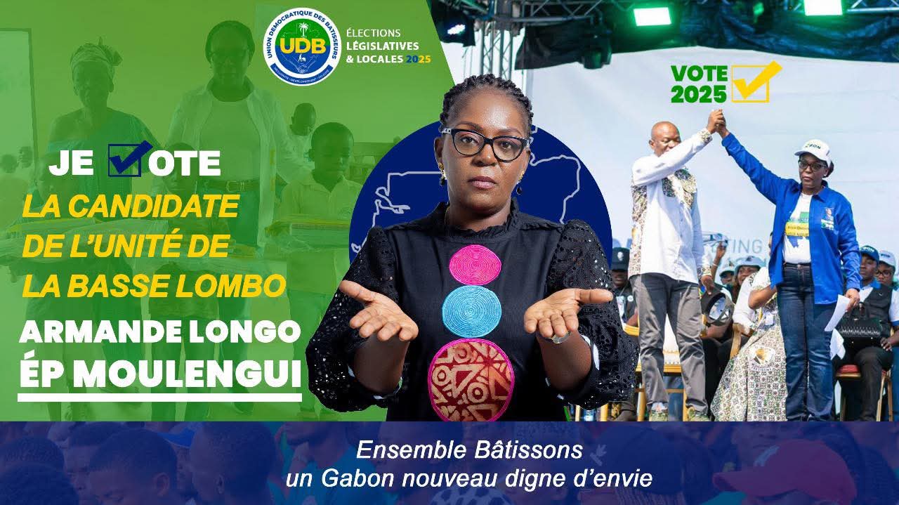 Gabon/Élections législatives 2025 : Le Dr Armande Longo épouse Moulengui, l’espoir de la Basse-Lombo sous les couleurs de l’UDB