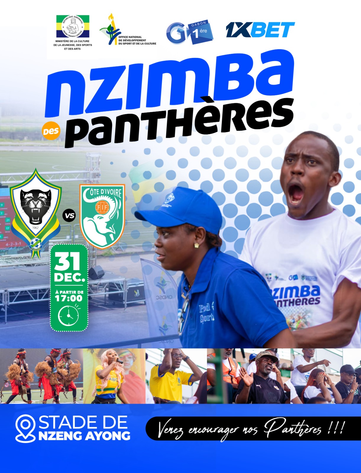 Nzimba des Panthères : Une ferveur populaire annoncée pour le dernier match de poule face à la Côte d’Ivoire