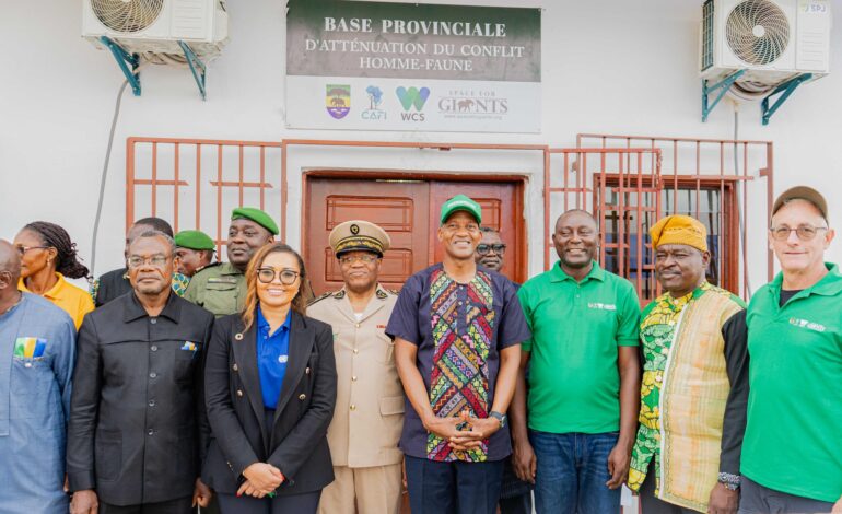 Koulamoutou : inauguration de la nouvelle base Provinciale pour lutter contre le conflit homme-faune