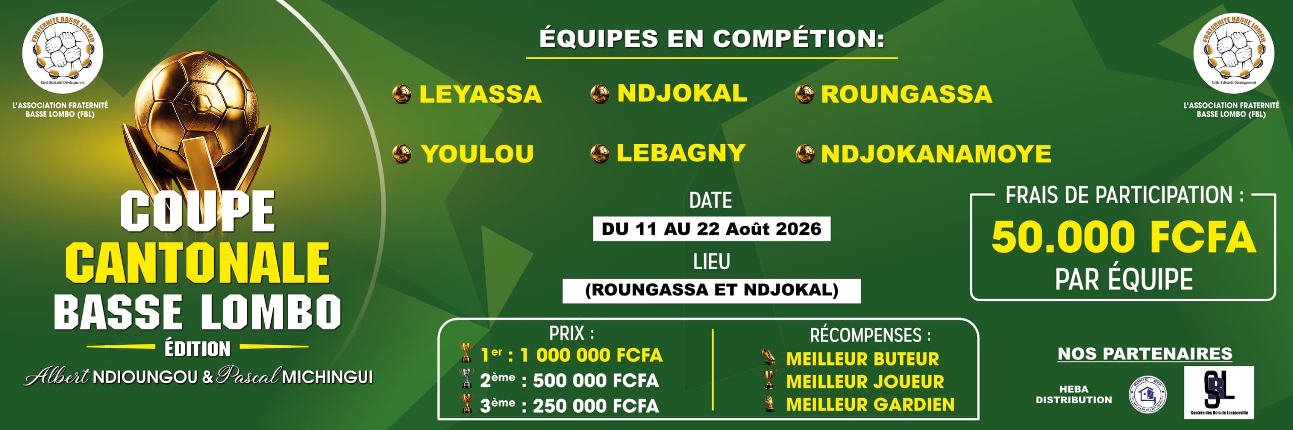Canton Basse Lombo / Football : la 2e Coupe cantonale Albert NDIOUNGOU & Pascal MICHINGUI entre dans sa phase décisive