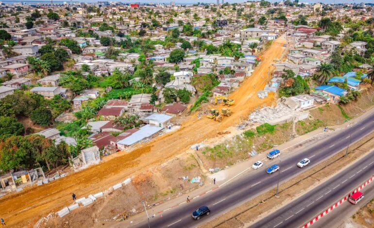 Libreville : les travaux de la voie Kinguélé Plein Ciel avancent