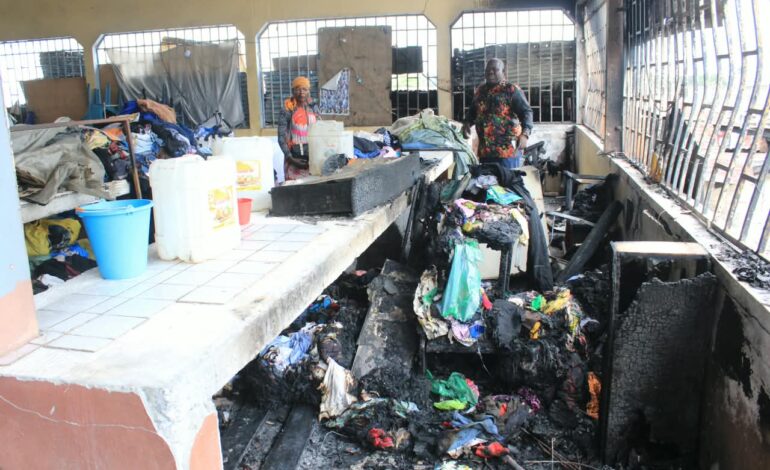 Incendie au marché d’Ambowe : une partie des installations endommagée