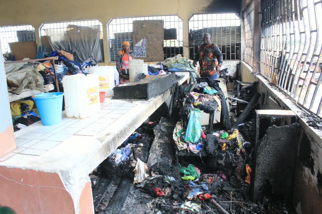 Incendie au marché d’Ambowe : une partie des installations endommagée